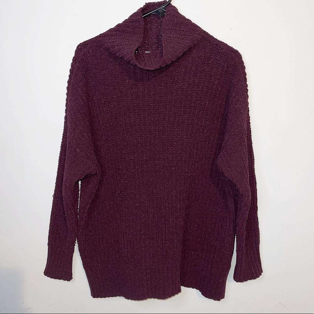Aerie Purple Soft Oversized Chunky Sweater